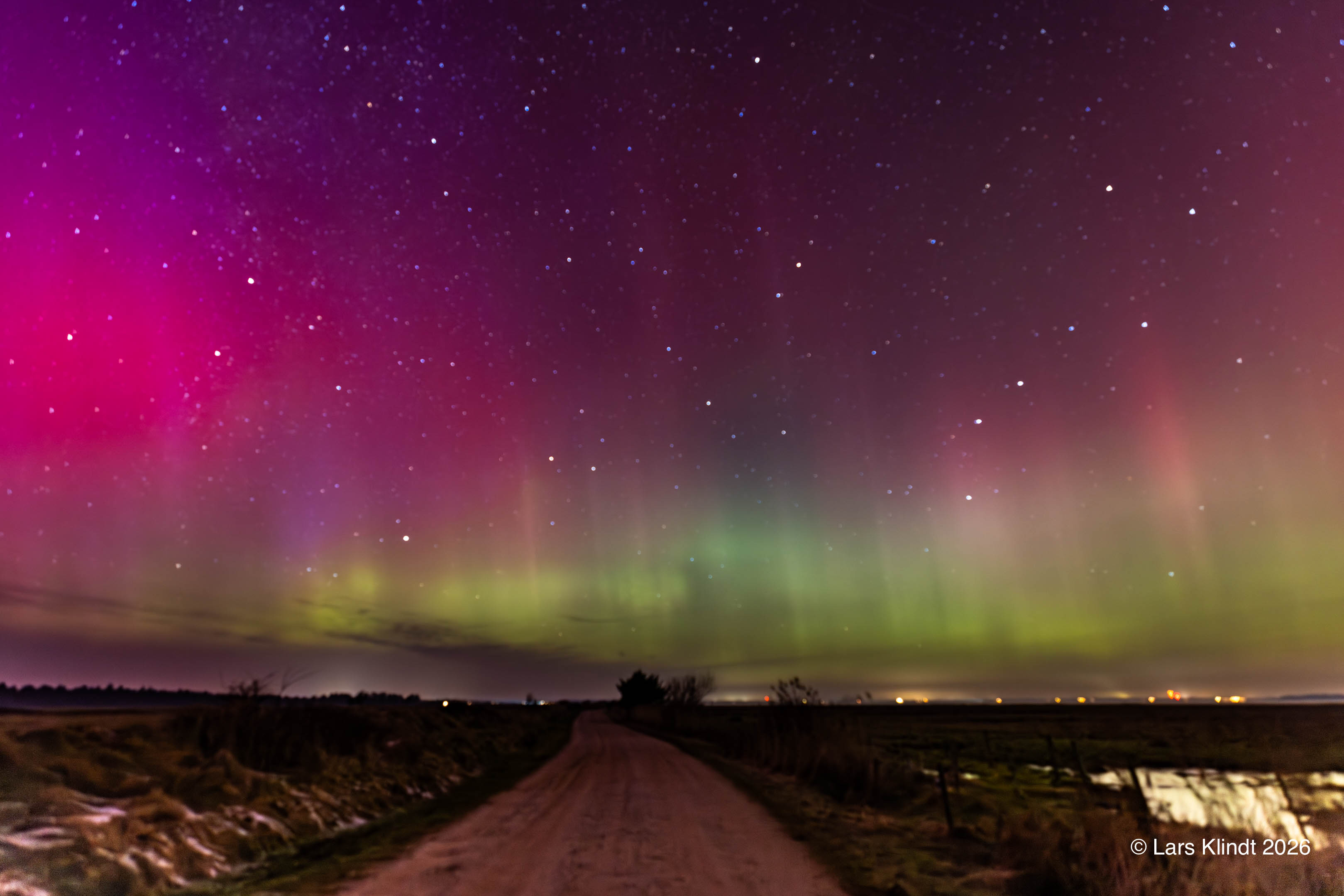 Nordlys ved Ho Bugt