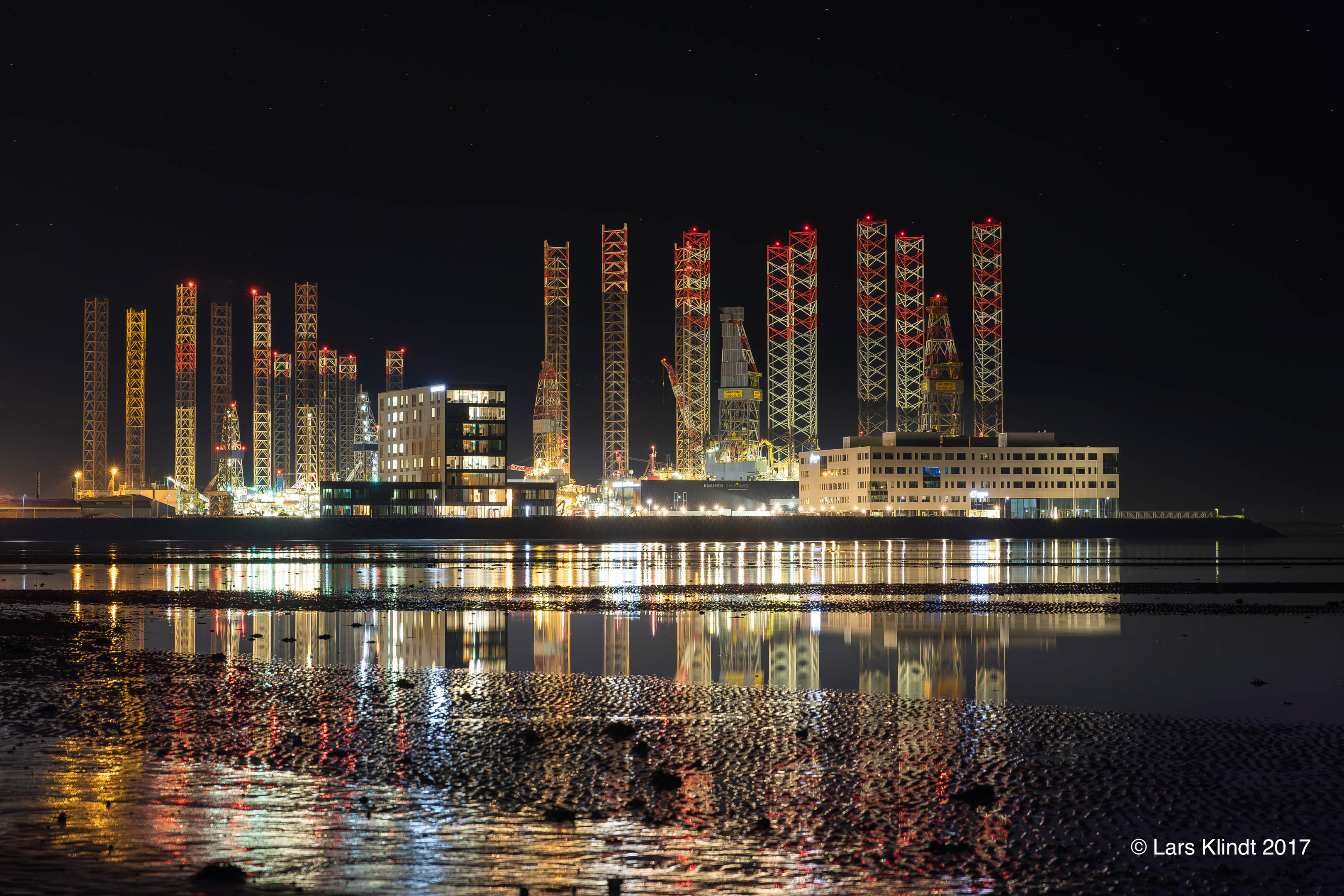 Esbjerg Strand by night