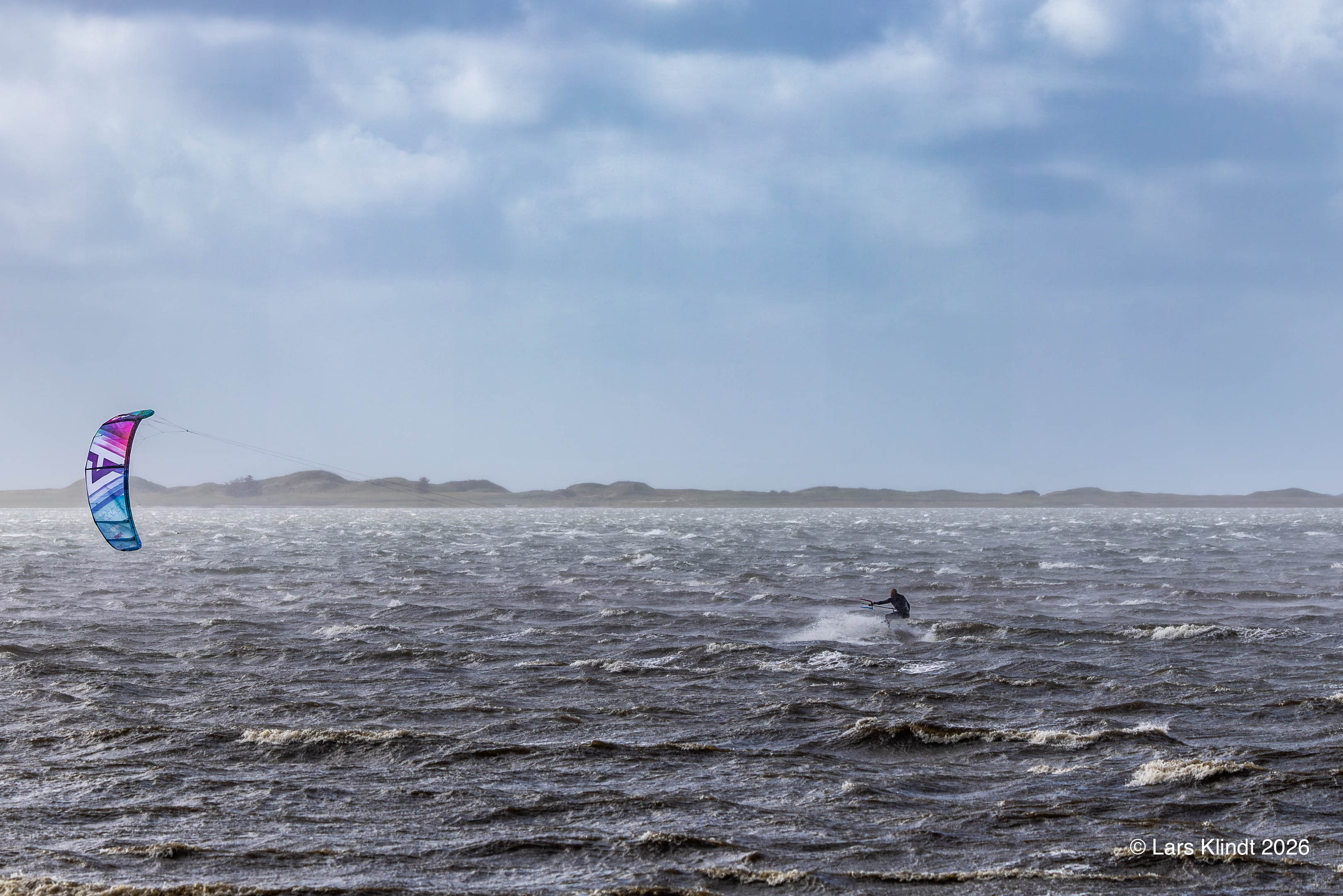 Kitesurfter ved Hjerting Strand