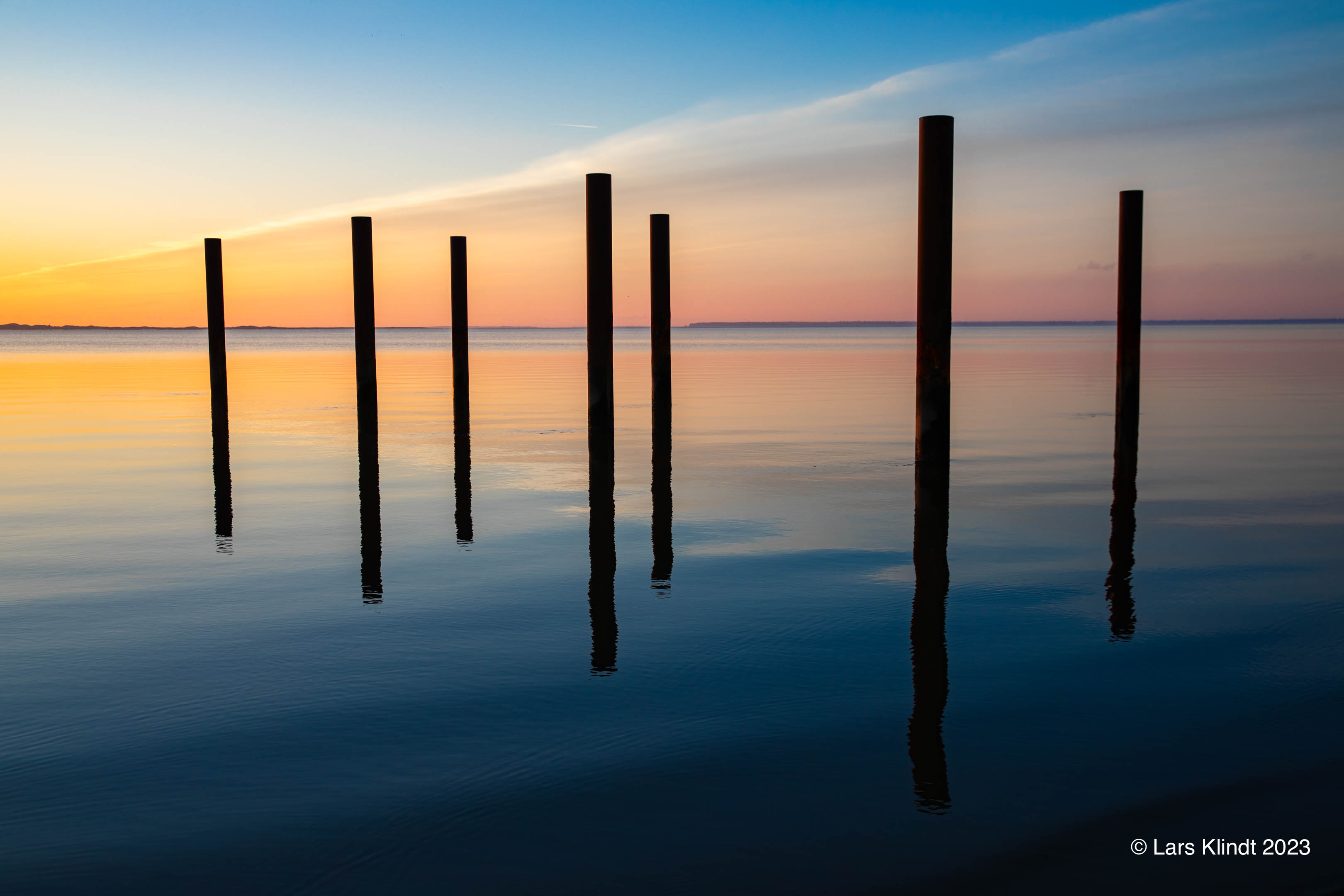 Hjerting Strand solnedgang