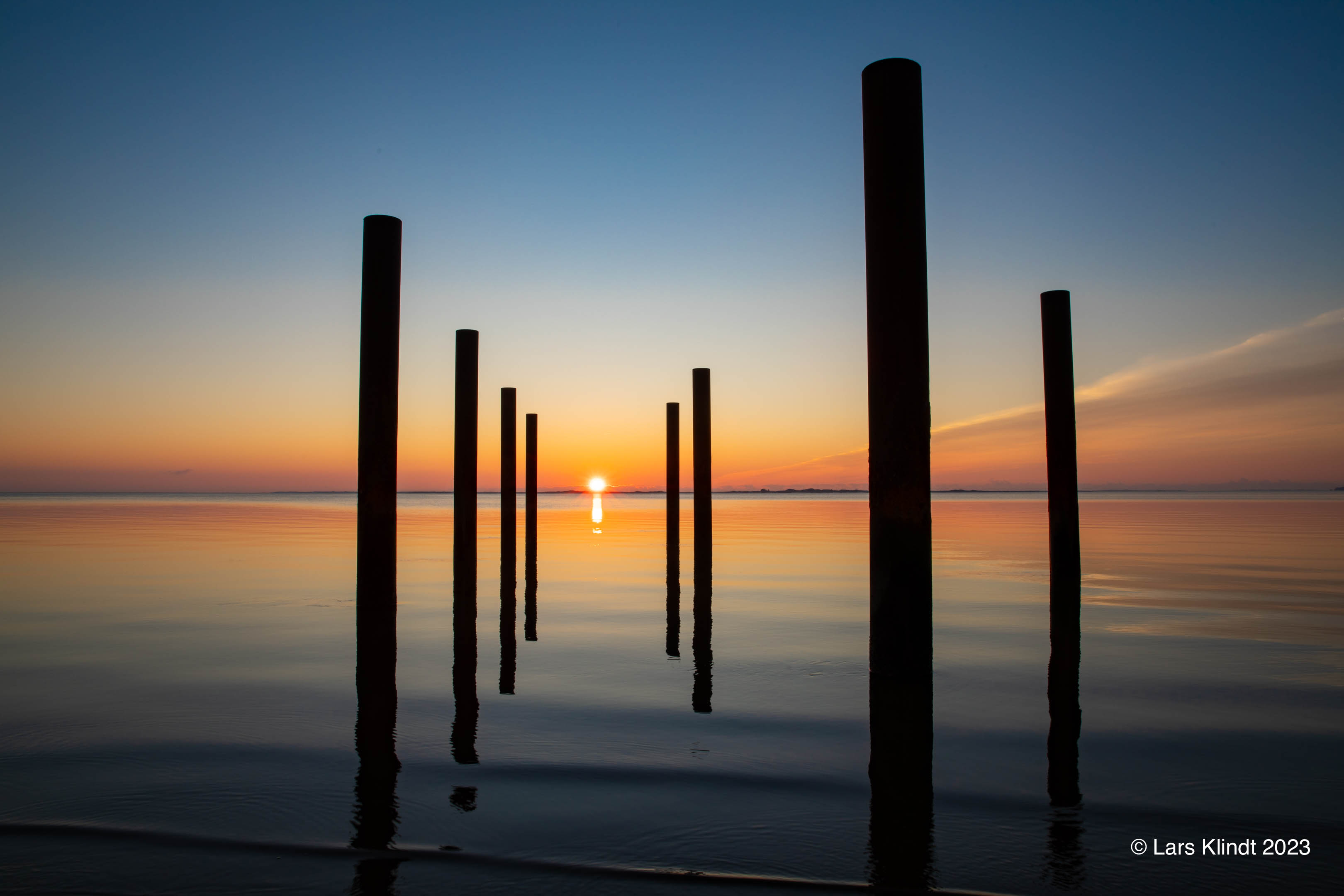 Hjerting Strand solnedgang