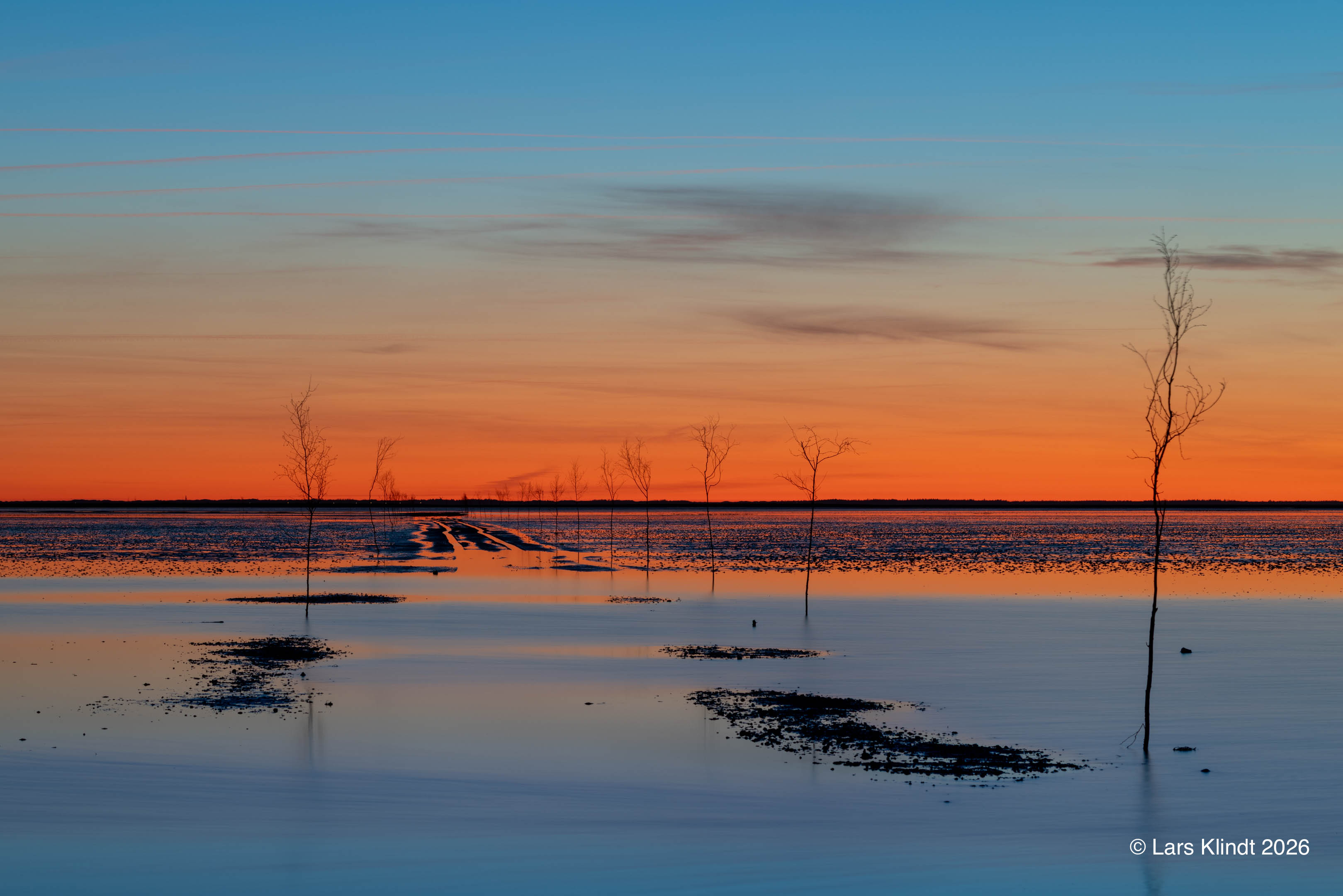 Solnedgang ved Mandø Ebbevej